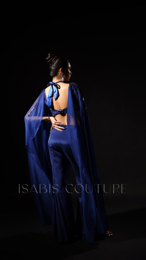 Long Embllished Cape Sleeves Crop Belbots