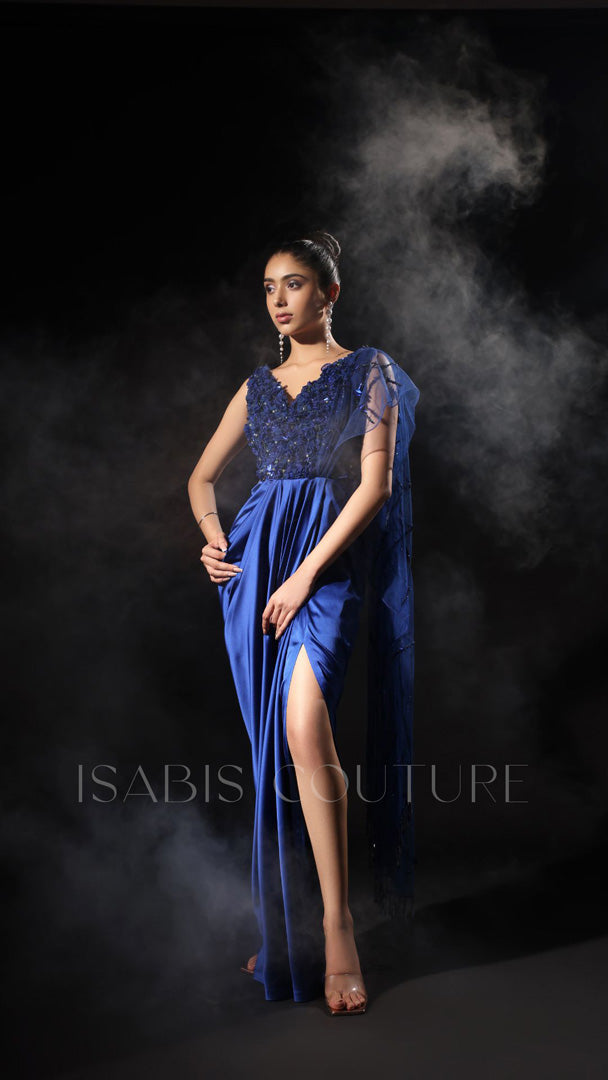 Side Cut-out Back Drape Dress