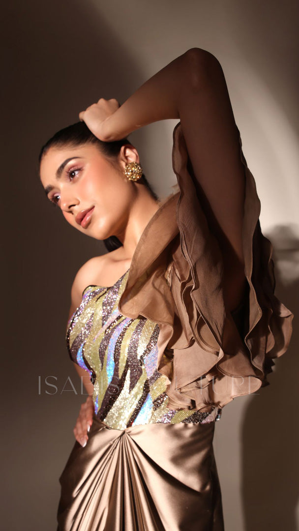 One Shoulder Side Cut-out Dress