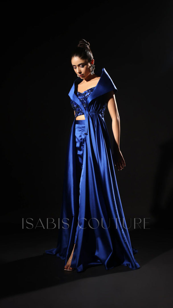 Structured Shoulder Cape Pants