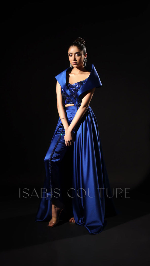 Structured Shoulder Cape Pants