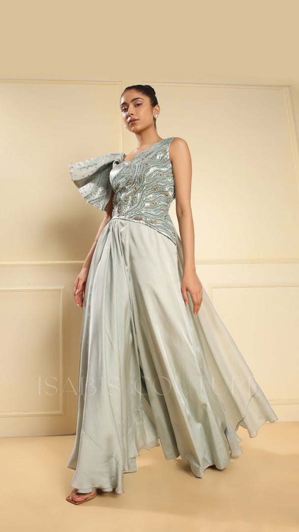 One side Ruffle Jump Suit