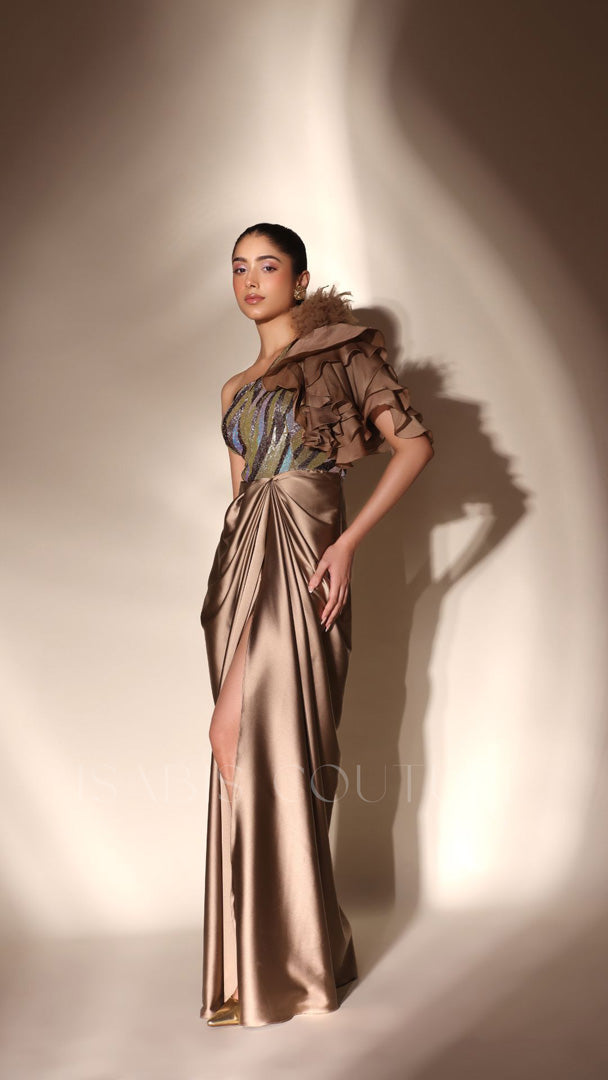 One Shoulder Side Cut-out Dress